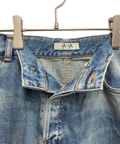 YAYA（ヤヤ）YAYA (ヤヤ) ワイドデニムパンツ ブルー サイズ:24の古着・服飾アイテム