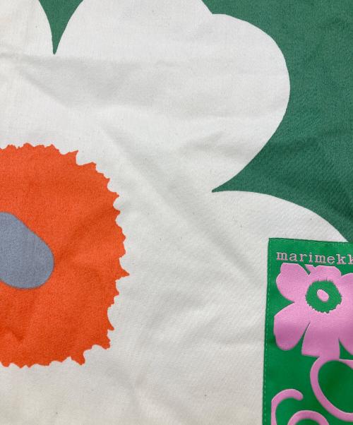 marimekko（マリメッコ）marimekko (マリメッコ) トートバッグ　ハンドバッグ　総柄バッグ グリーンの古着・服飾アイテム