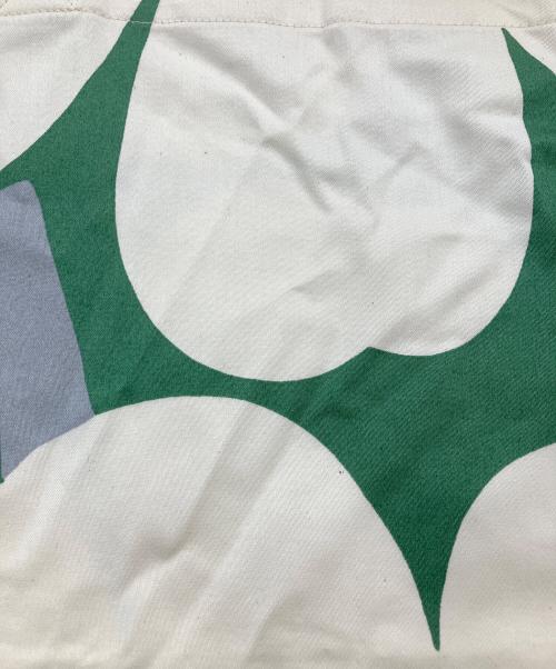 marimekko（マリメッコ）marimekko (マリメッコ) トートバッグ　ハンドバッグ　総柄バッグ グリーンの古着・服飾アイテム