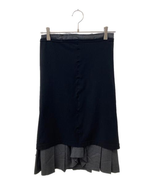 COMME des GARCONS（コムデギャルソン）COMME des GARCONS (コムデギャルソン) 切替ロングスカート ブラック×グレー サイズ:Sの古着・服飾アイテム