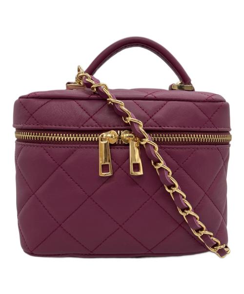 AULENTTI（オウレンティ）AULENTTI (オウレンティ) キルティングバニティショルダーバッグ パープルの古着・服飾アイテム