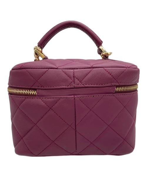 AULENTTI（オウレンティ）AULENTTI (オウレンティ) キルティングバニティショルダーバッグ パープルの古着・服飾アイテム