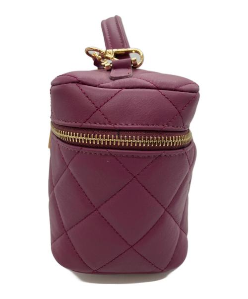 AULENTTI（オウレンティ）AULENTTI (オウレンティ) キルティングバニティショルダーバッグ パープルの古着・服飾アイテム