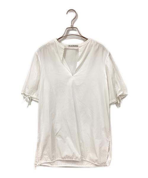 Acne studios（アクネ ストゥディオズ）Acne studios (アクネ ストゥディオズ) キーネックブラウス ホワイト サイズ:34の古着・服飾アイテム