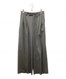 FRAMeWORK（フレームワーク）の古着「ウォッシャブルTWタックワイドパンツ」｜グレー