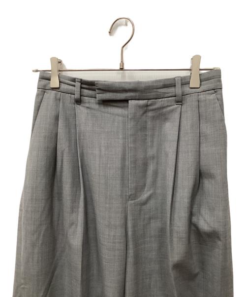 FRAMeWORK（フレームワーク）FRAMeWORK (フレームワーク) ウォッシャブルTWタックワイドパンツ グレー サイズ:40の古着・服飾アイテム