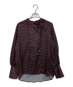 UMA ESTNATIONウーマエステネーション）の古着「ランダムドットミニボウタイブラウス」｜ブラック