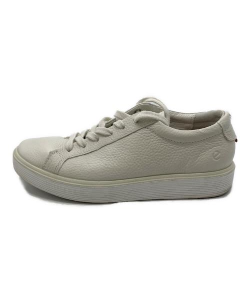 ECCO（エコー）ECCO (エコー) soft 60 レザースニーカー アイボリー サイズ:24cmの古着・服飾アイテム