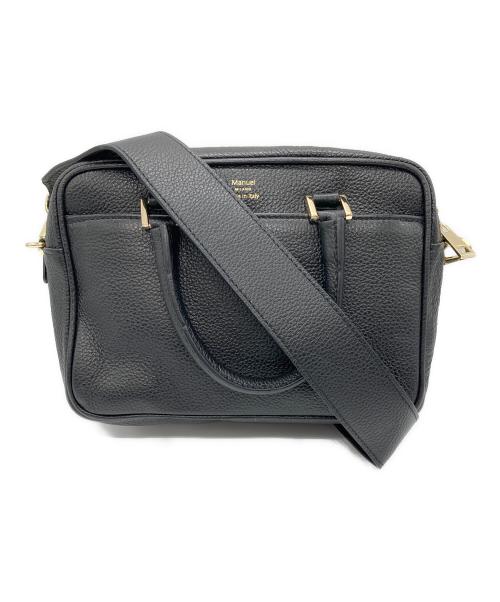 Manuel MILANO（マニュエルミラノ）Manuel MILANO (マニュエルミラノ) IENA (イエナ) 別注 レザーバッグ MIDI ブラックの古着・服飾アイテム