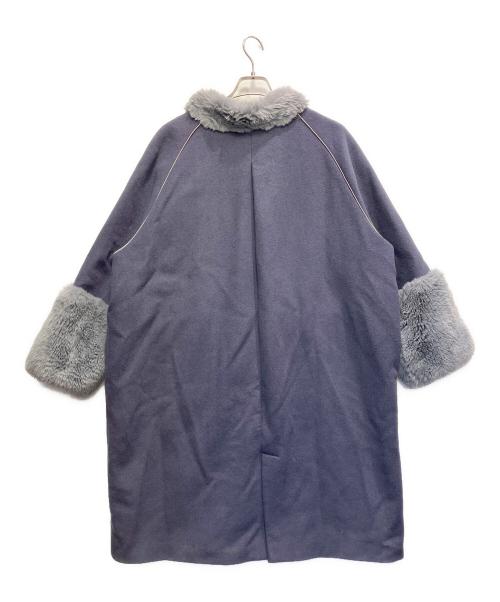 PAMEO POSE（パメオポーズ）PAMEO POSE (パメオポーズ) Mandarin Cocoon Coat ブルー サイズ:FREEの古着・服飾アイテム