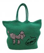 LUDLOWラドロー）の古着「プードル刺繍バッグ」｜グリーン