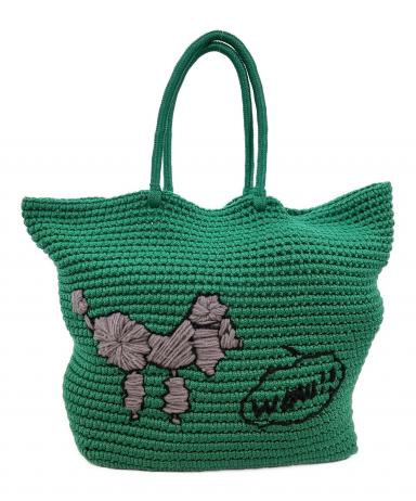 中古・古着通販】LUDLOW (ラドロー) プードル刺繍バッグ グリーン