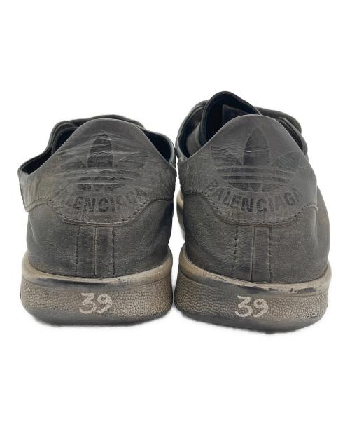 BALENCIAGA（バレンシアガ）BALENCIAGA (バレンシアガ) adidas (アディダス) STAN SMITH ユーズド加工スタンスミススニーカー ブラック サイズ:26の古着・服飾アイテム