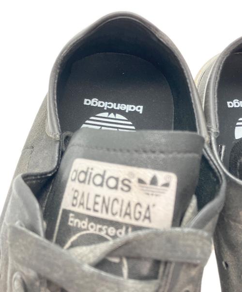 BALENCIAGA（バレンシアガ）BALENCIAGA (バレンシアガ) adidas (アディダス) STAN SMITH ユーズド加工スタンスミススニーカー ブラック サイズ:26の古着・服飾アイテム