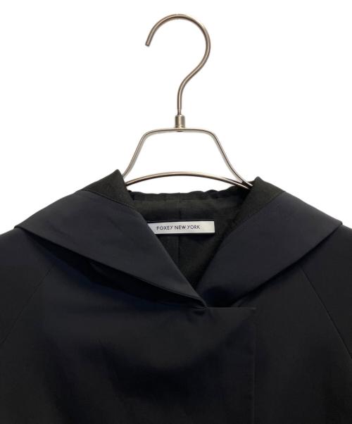 FOXEY NEWYORK（フォクシーニューヨーク）FOXEY NEWYORK (フォクシーニューヨーク) レイニーロンドンジャケット ブラック サイズ:38の古着・服飾アイテム