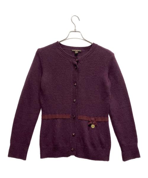 LOUIS VUITTON（ルイ ヴィトン）LOUIS VUITTON (ルイ ヴィトン) ウールカーディガン パープル サイズ:Mの古着・服飾アイテム