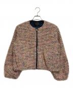 TOMORROW LANDトゥモローランド）の古着「ルミエールファンシーツイード ジップアップブルゾン」｜マルチカラー