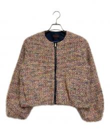 TOMORROW LAND（トゥモローランド）の古着「ルミエールファンシーツイード ジップアップブルゾン」｜マルチカラー