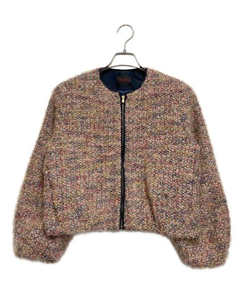 TOMORROW LAND（トゥモローランド）TOMORROW LAND (トゥモローランド) ルミエールファンシーツイード ジップアップブルゾン マルチカラー サイズ:36の古着・服飾アイテム