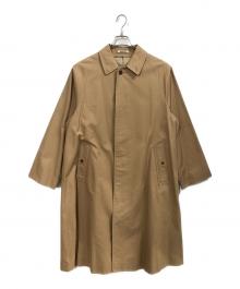 AURALEE（オーラリー）の古着「COTTON SILK GABARDINE LONG SOUTIEN COLLAR COAT」｜ベージュ