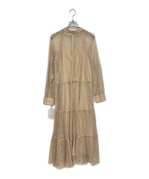 Ameri（アメリ）Ameri (アメリ) SHIRRING SHEER DRESS ベージュ サイズ:FREEの古着・服飾アイテム