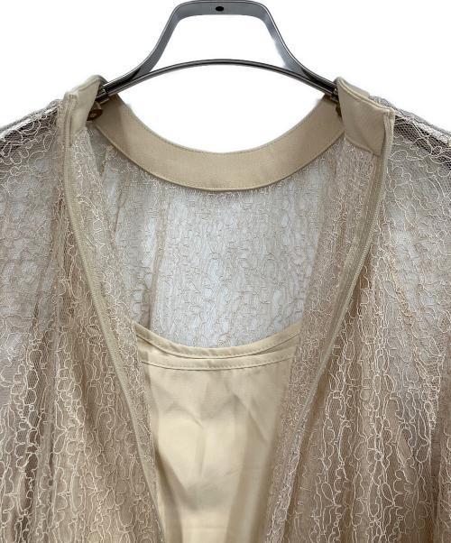 Ameri（アメリ）Ameri (アメリ) SHIRRING SHEER DRESS ベージュ サイズ:FREEの古着・服飾アイテム