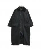 Barbourバブアー）の古着「80s BURGHLEY オイルドコート」｜ブラック