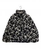 BASICKベイシックス）の古着「Eco Fleece Heart Leopard Blouson」｜ブラック