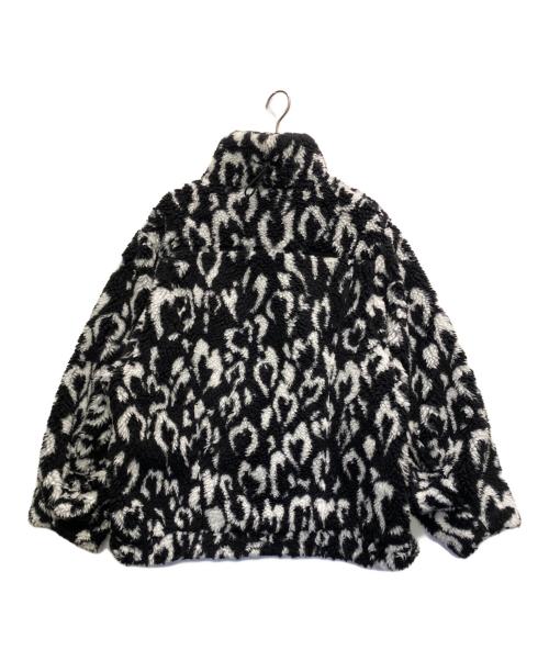 BASICK（ベイシックス）BASICK (ベイシックス) Eco Fleece Heart Leopard Blouson ブラック サイズ:Mの古着・服飾アイテム