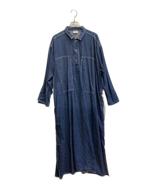 orSlow（オアスロウ）orSlow (オアスロウ) ロングデニムシャツワンピース インディゴ サイズ:フリーの古着・服飾アイテム