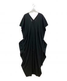 ISSEY MIYAKE（イッセイミヤケ）の古着「フリンジニットサロペット」｜ブラック