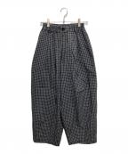 teen boopティーンブープ）の古着「チェックボリュームラフパンツ」｜ブラック