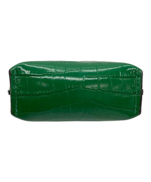 LONGCHAMP（ロンシャン）LONGCHAMP (ロンシャン) クロコ型押しショルダーバッグ グリーンの古着・服飾アイテム