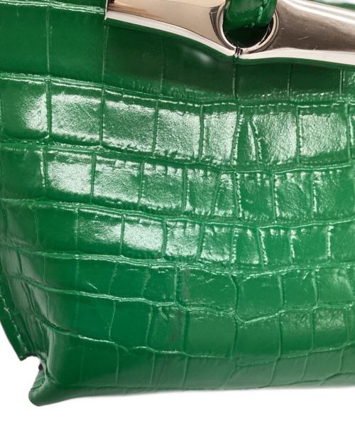LONGCHAMP（ロンシャン）LONGCHAMP (ロンシャン) クロコ型押しショルダーバッグ グリーンの古着・服飾アイテム