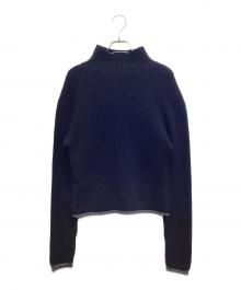 MARNI（マルニ）の古着「バイカラーハイネックニット」｜ネイビー