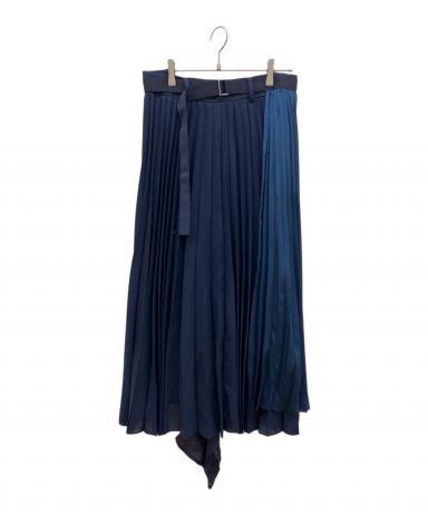中古・古着通販】sacai (サカイ) ロングプリーツスカート ネイビー