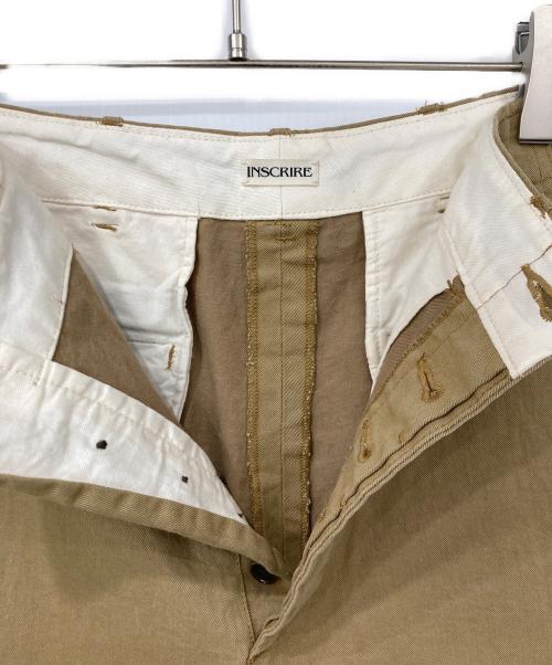 INSCRIRE（アンスクリア）INSCRIRE (アンスクリア) Super Loose Chino PT ベージュ サイズ:SIZE 1 未使用品の古着・服飾アイテム