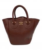 YOUNG & OLSEN The DRYGOODS STOREヤングアンドオルセン ザ ドライグッズストア）の古着「EMBOSSED LEATHER D TOTE S」｜ブラウン