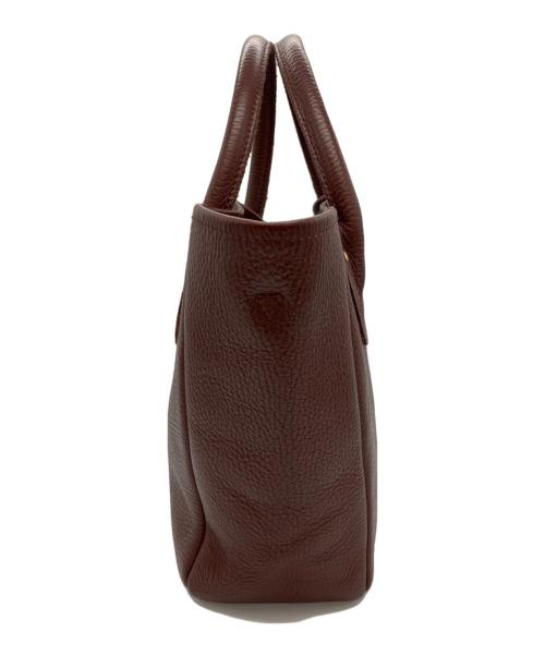 YOUNG & OLSEN The DRYGOODS STORE（ヤングアンドオルセン ザ ドライグッズストア）YOUNG & OLSEN The DRYGOODS STORE (ヤングアンドオルセン ザ ドライグッズストア) EMBOSSED LEATHER D TOTE S ブラウンの古着・服飾アイテム