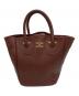 YOUNG & OLSEN The DRYGOODS STORE（ヤングアンドオルセン ザ ドライグッズストア）の古着「EMBOSSED LEATHER D TOTE S」｜ブラウン