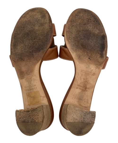 HERMES（エルメス）HERMES (エルメス) Oasis sandal　オアジス レザー Hロゴ サンダル ブラウン サイズ:34　1/2の古着・服飾アイテム