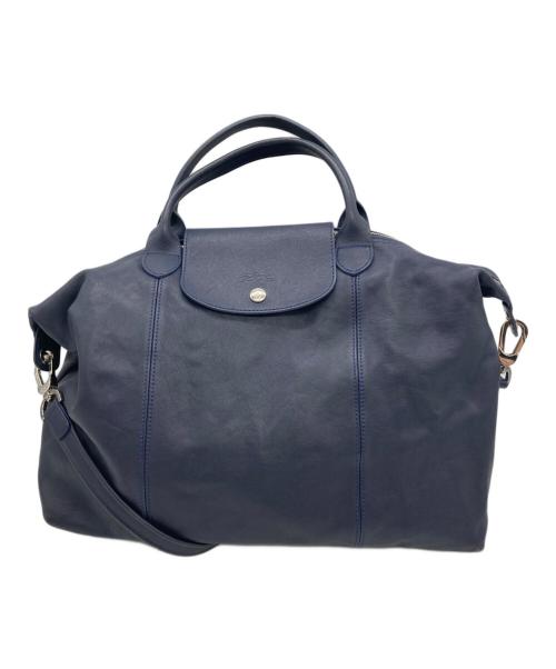 LONGCHAMP（ロンシャン）LONGCHAMP (ロンシャン) プリアージュキュイール 2wayショルダーバッグ ネイビーの古着・服飾アイテム