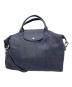 LONGCHAMP（ロンシャン）の古着「プリアージュキュイール 2wayショルダーバッグ」｜ネイビー