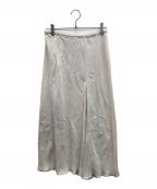 BEARDSLEYビアズリー）の古着「バックテールスカート」｜ホワイト