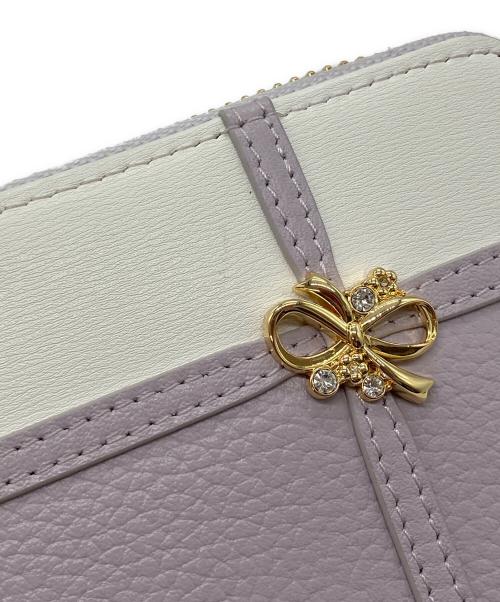 Samantha Thavasa PETIT CHOICE（サマンサタバサプチチョイス）Samantha Thavasa PETIT CHOICE (サマンサタバサプチチョイス) STJW0005214　リボンラッピング ラウンド長財布 ラベンダーの古着・服飾アイテム