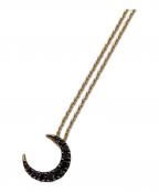 STAR JEWELRYスタージュエリー）の古着「BLACK DIAMOND MOON NECKLACE」