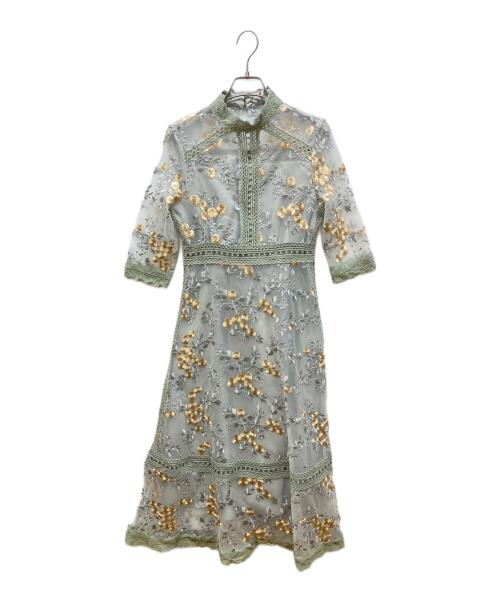 RUIRUE BOUTIQUE（ルイルエブティック）RUIRUE BOUTIQUE (ルイルエブティック) フラワー刺繍レースワンピース グリーン サイズ:Ｓ 未使用品の古着・服飾アイテム