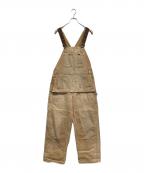 CarHarttカーハート）の古着「エプロン付き ダブルニーオーバーオール」｜ベージュ