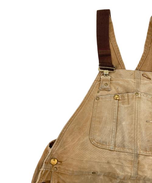 CarHartt（カーハート）CarHartt (カーハート) エプロン付き ダブルニーオーバーオール ベージュ サイズ:36×30の古着・服飾アイテム