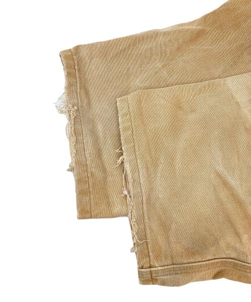 CarHartt（カーハート）CarHartt (カーハート) エプロン付き ダブルニーオーバーオール ベージュ サイズ:36×30の古着・服飾アイテム